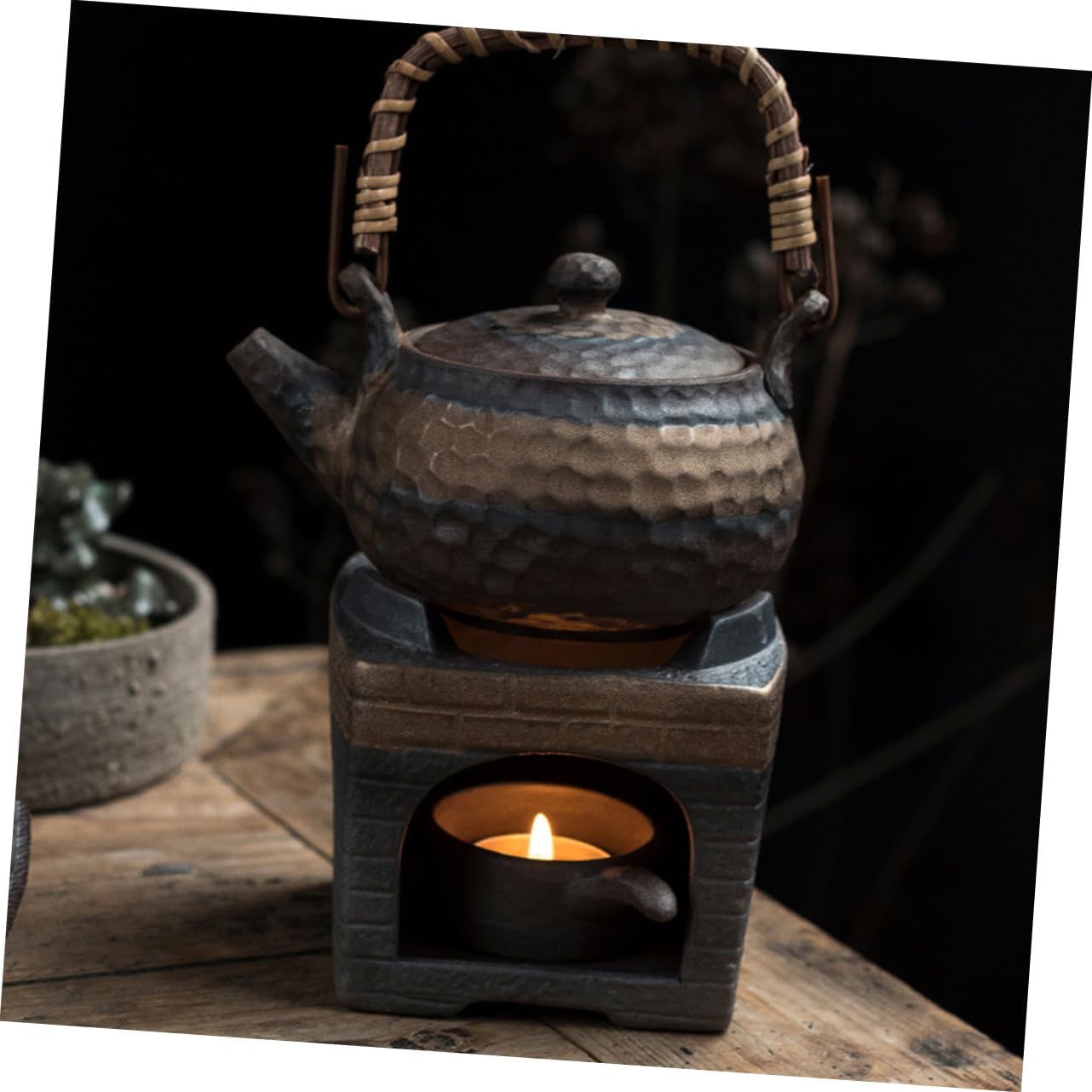 Ciieeo Retro Decor Tea Warmer Ceramic Teapot Warmer Electric Ceramic Tea Pot Heater