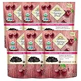 Sunny Fruit Soft Organic Dried Tart Cherries - 6 Bags (30 Individual Portion Packs) | No Preservatives | Healthy, Convenient Snack Packs | ORGANIC, NON-GMO, VEGAN, HALAL, KOSHER