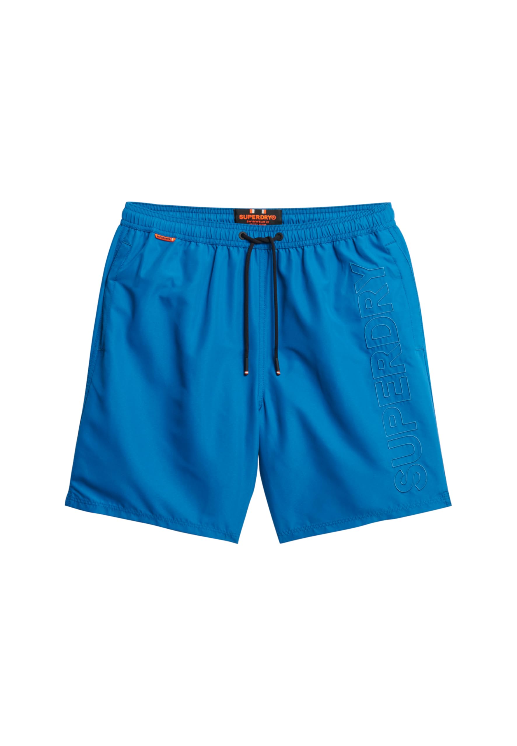 Superdry Men's Semi-Dark Blue 43 Cm Long Premium Swim Shorts With Embroidery, M