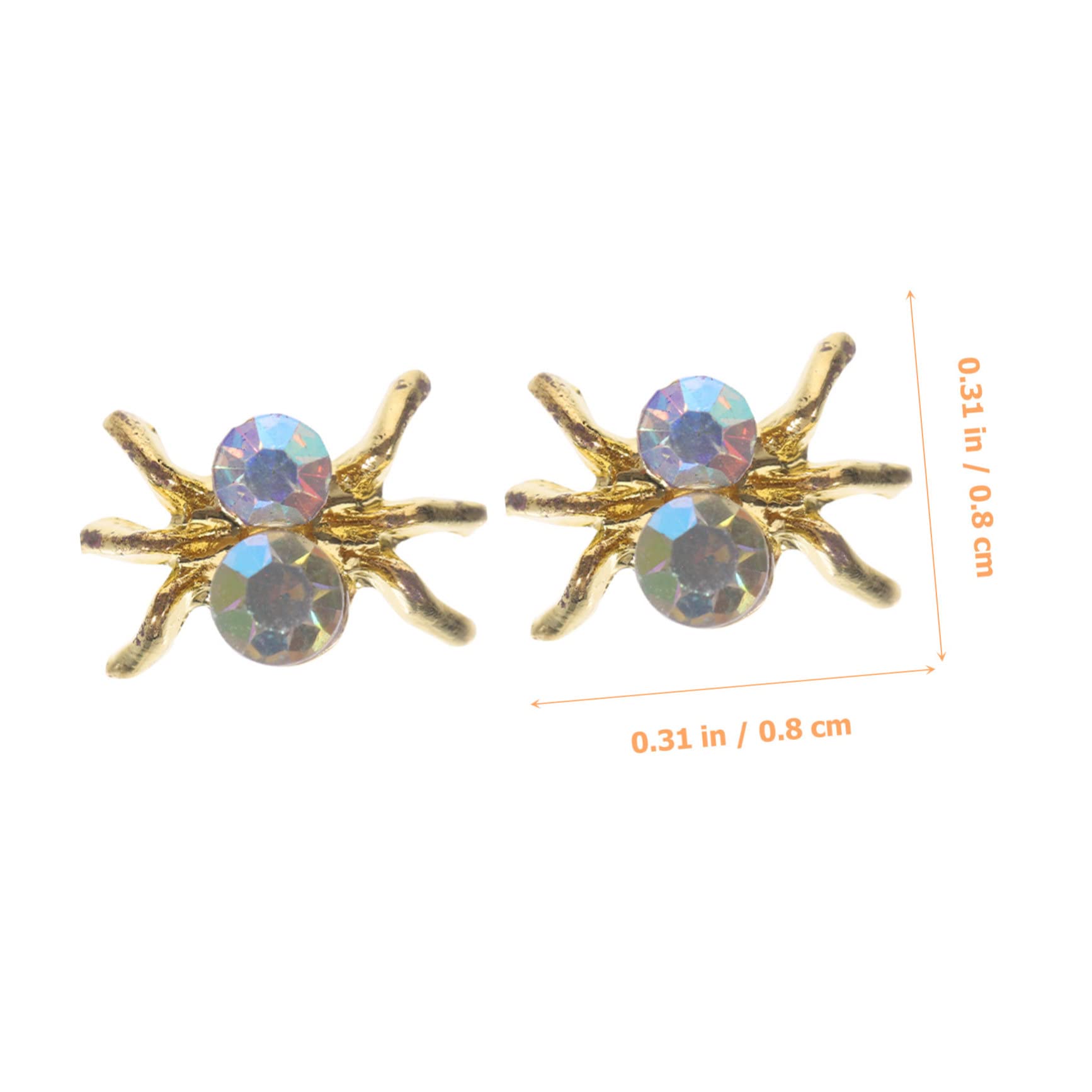 Healvian 200pezzi Decorazioni Per Unghie Forma Di Ragno Charm Per Nail Art Per Manicure Di Halloween e Feste Accessori Per Unghie Diy Facili Da Usare e Resistenti