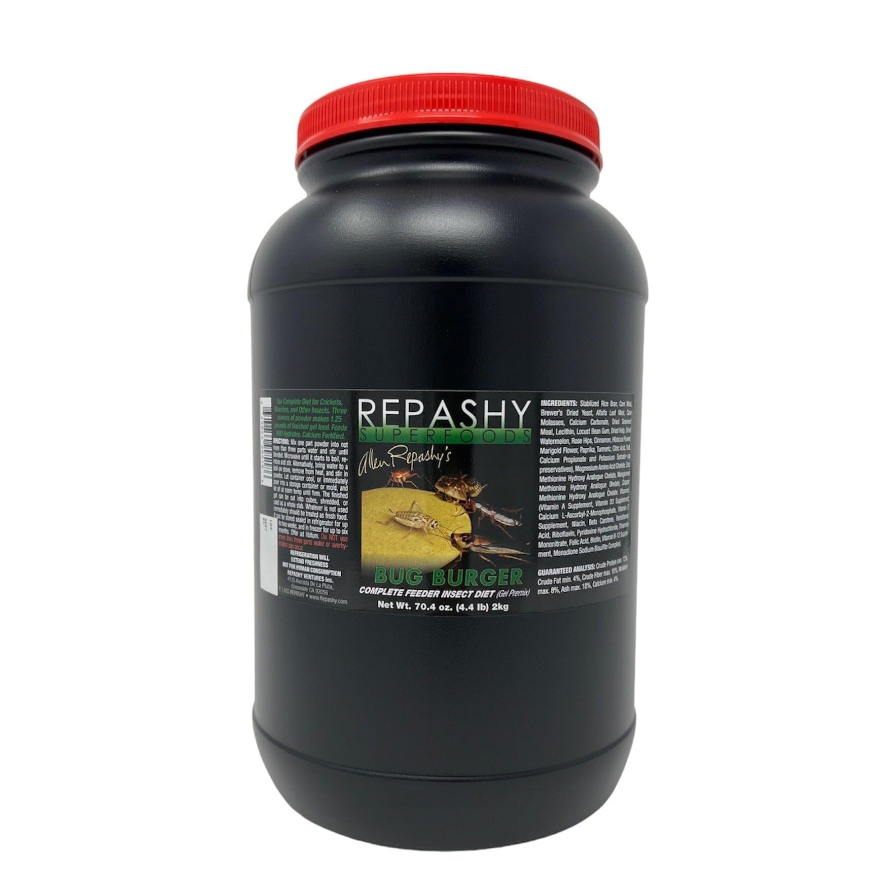 Repashy Bug Burger 70.4 oz (4.4 lb) 2kg - Complete Insect Diet - Keep Feeder Insects Alive Longer - 2