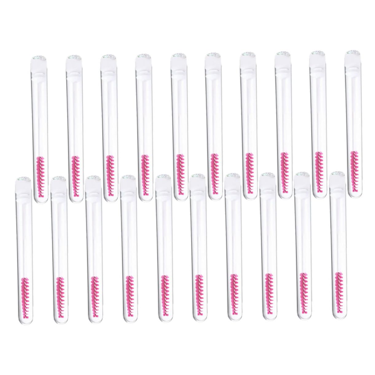 AUTSUPPL 20pcs Lash Brush Tubes for Eyelash Extension Mascar Tube Set Reusable Spoolies