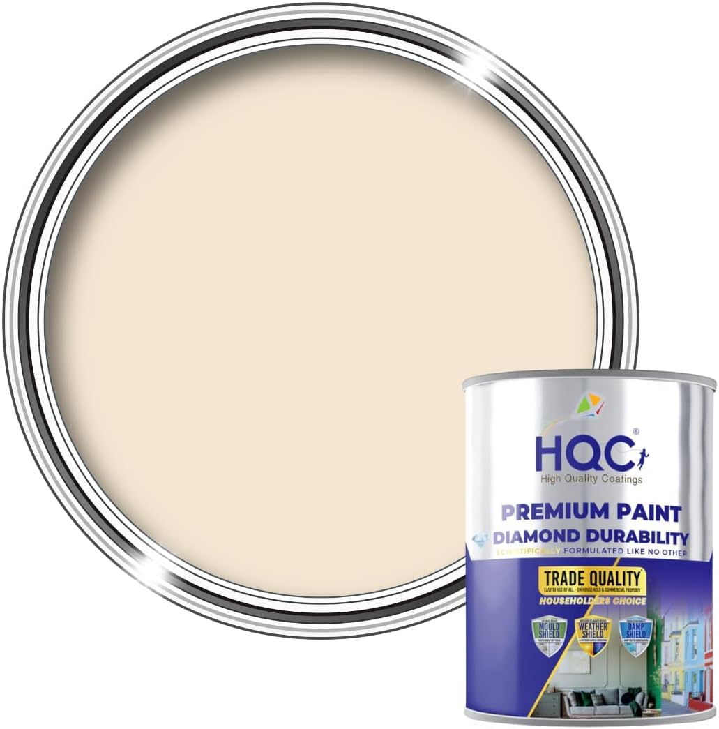 Hqc Magnolia Bathroom Paint | Stain Blocker | Use In Moist And Damp Areas | Matt Emulsion Paint For Wall | Low Odour | Quick Dry 0.5L