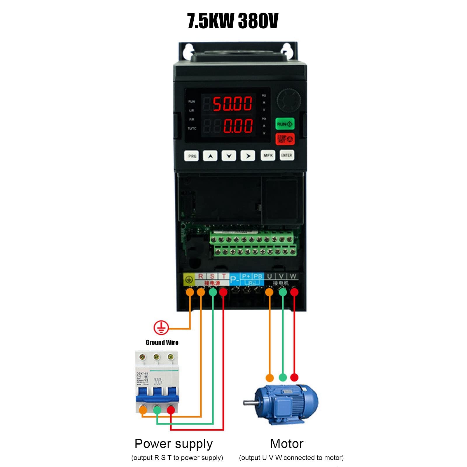 Convertitore di Frequenza Variabile SAKO 7.5KW Inverter Motore Trifase Universale Inverter Vettoriale Efficiente Controller Motore Preciso AC 3PH 380V