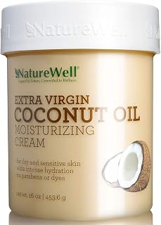 Naturewell Extra Virgin Coconut Oil Moisturizing Cream, 16oz (Pack of 2)