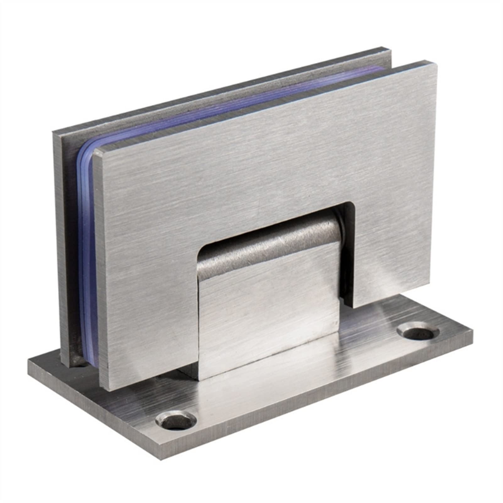 AUNANGLJSCS 90 Degree Shower Door Brushed Stainless Steel Hinge Clamp Wall Bracket for Bathroom 8-12mm Thick Glass Cupboard Part
