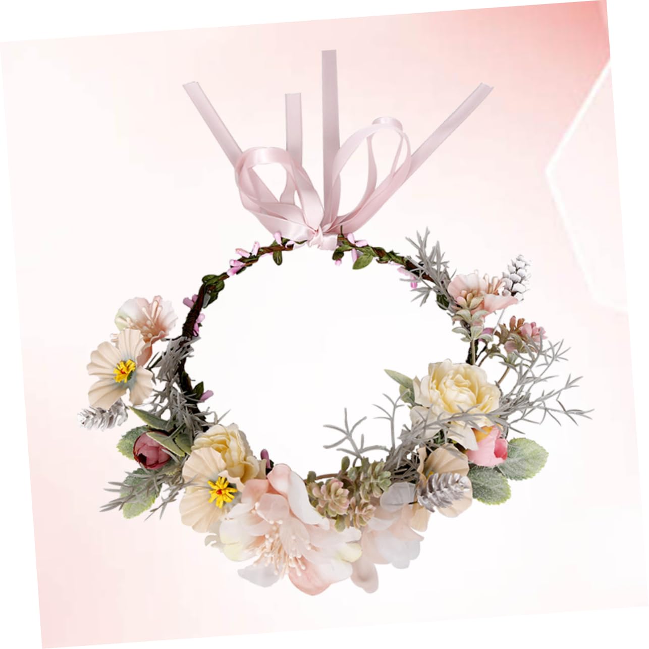 FOMIYES 3piezas Guirnalda Floral De Raso Para Niñas Diadema Bohemia De Flores Simuladas Accesorio De Fiesta y Fotografía Para Eventos Especiales