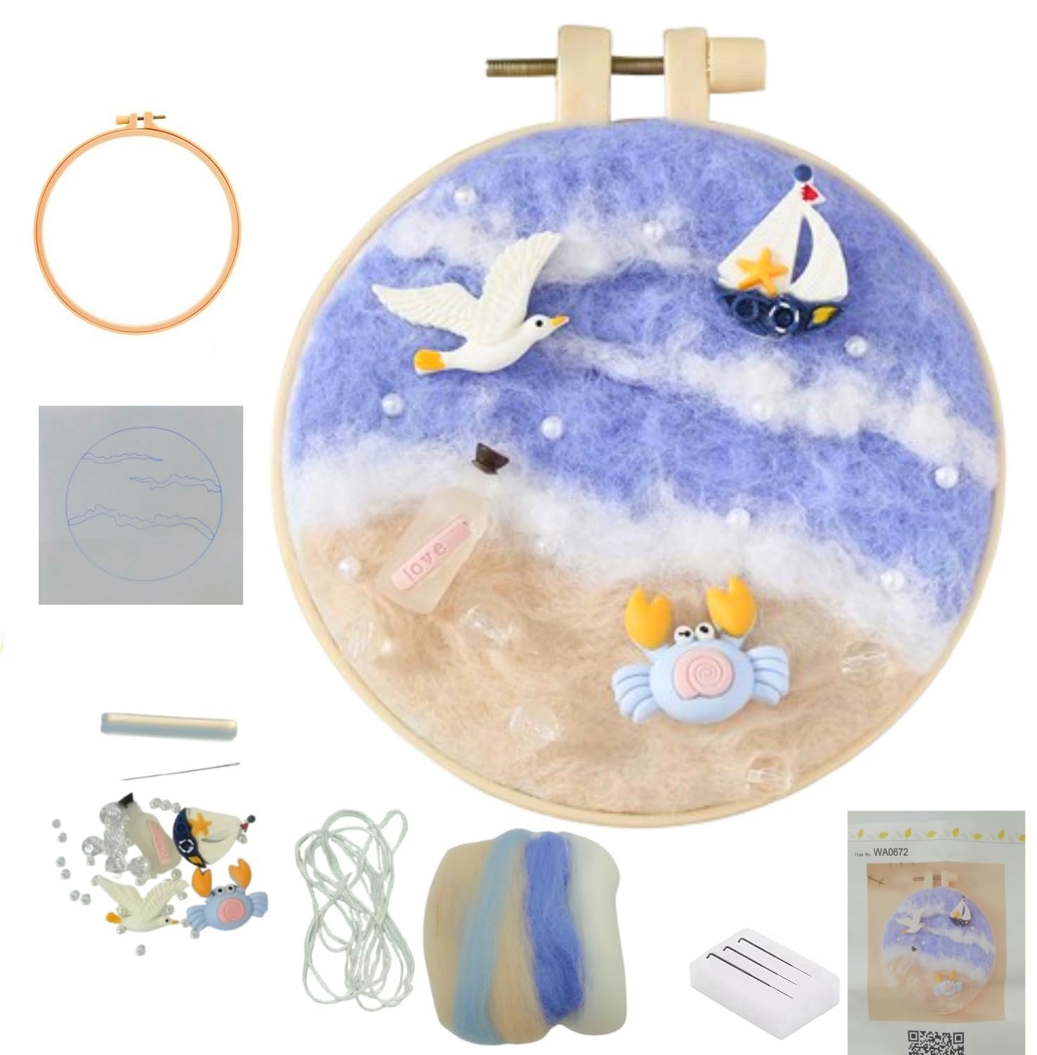 Needle Felt Starter Set,Felting Kits for Beginners Needle Felting Kit