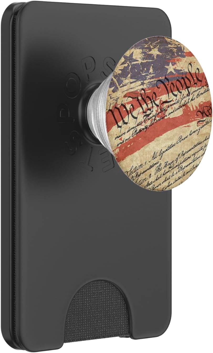 We The People Constitution USA Flag 2nd Amendment PopSockets PopWallet for MagSafe
