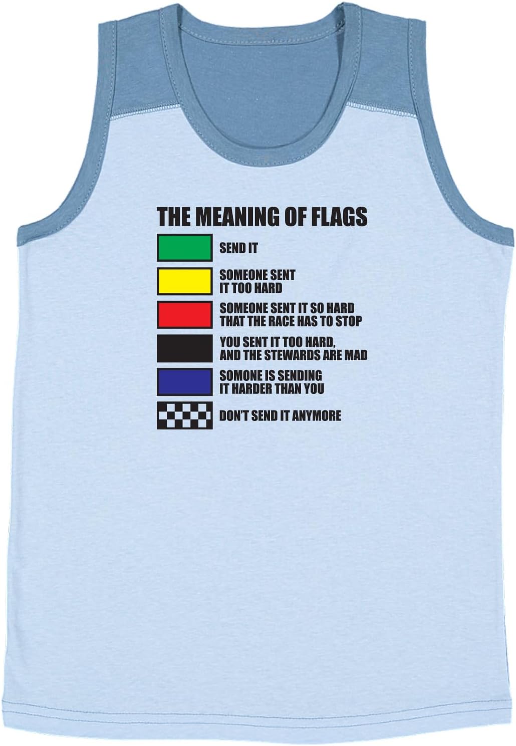 Tcombo The Meaning of - Flags Racing Motorsport Youth Contrast Back Tank Top