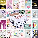 100 All Occasion Greeting Cards- 100 Eye Catching Designs with Greeting Card Organizer Box- Friendship Cards, Anniversary Cards, BFF Cards, Thanks Cards, Wedding Cards & More- 4 x 6 with 100 Envelopes