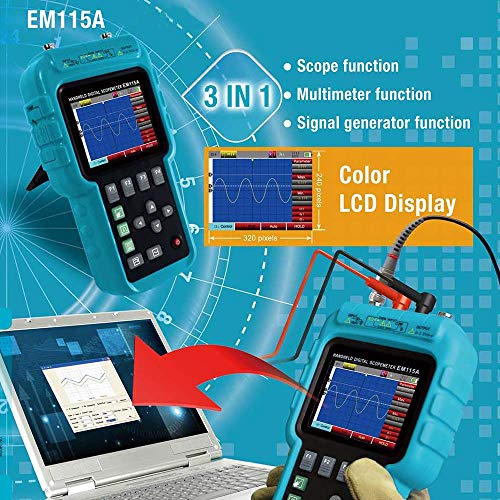 Allsun Handheld Oscilloscope Multimeter For Automotive Diagnostics, Portable With Lcd Display And 50Mhz Bandwidth, 3-In-1 Dmm Tool #TOP5