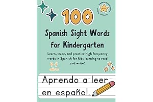 100 Spanish Sight Words for Kindergarten: Essential Workbook for Early Learners