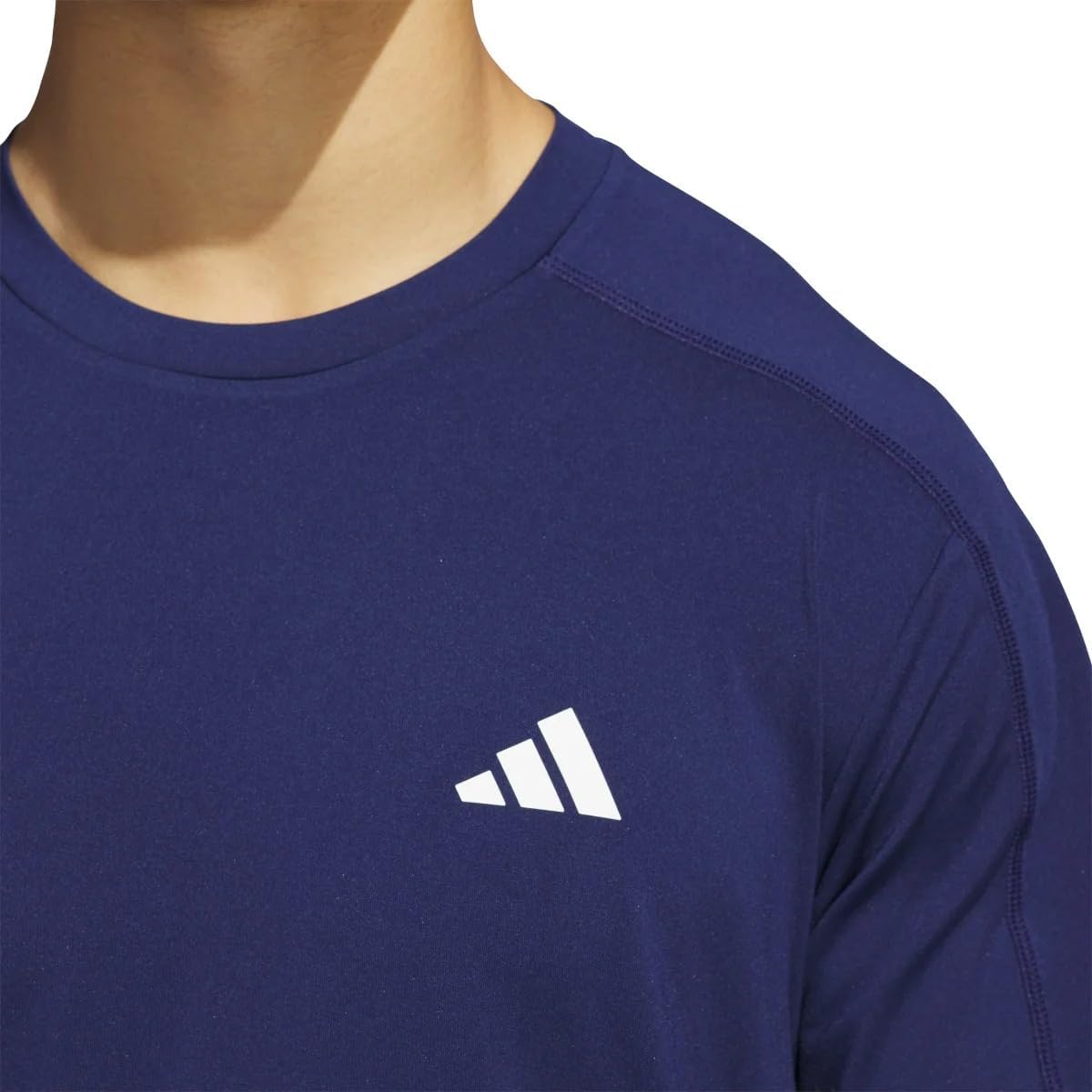 adidas Men's Regular Fit Lightweight Active Tee - Moisture Wicking (Navy, Small)