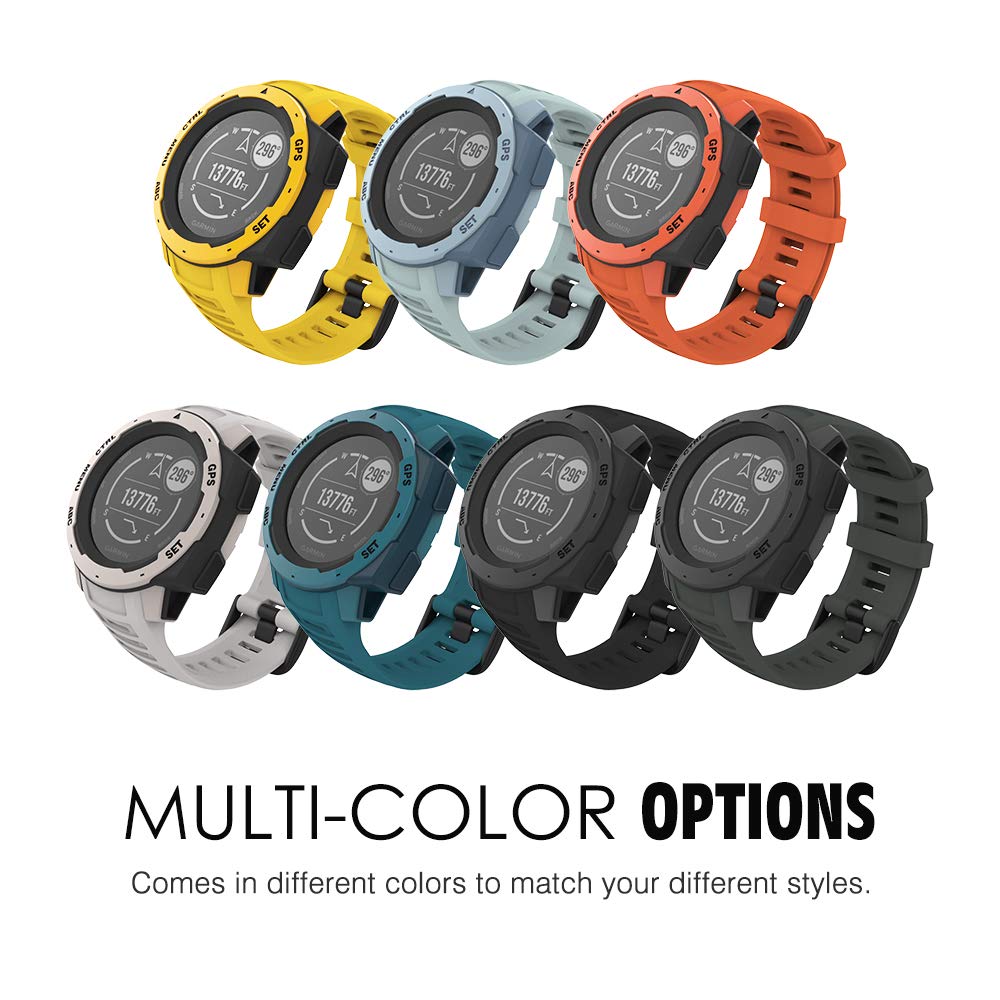 MoKo Cinturino Compatibile con Garmin Instinct/Instinct Solar/Tactical/Instinct 2 Smartwatch GPS, 22mm Braccialetto Sportivo di Ricambio in Silicone Morbido