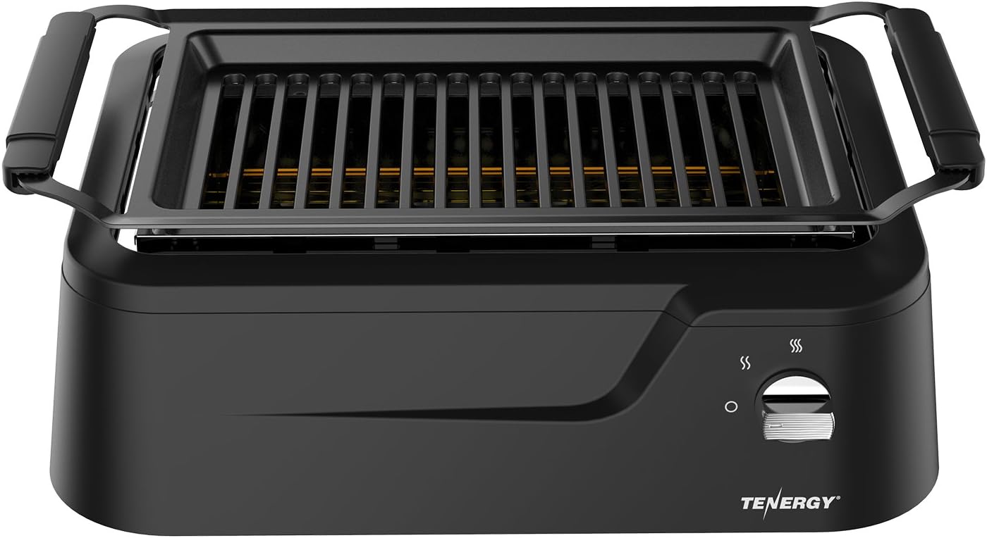 Tenergy Redigrill Smoke-less Infrared Grill, Indoor Grill, Heating Electric Tabletop Grill, Non-stick Easy to Clean BBQ Grill, for Party/Home, ETL Certified