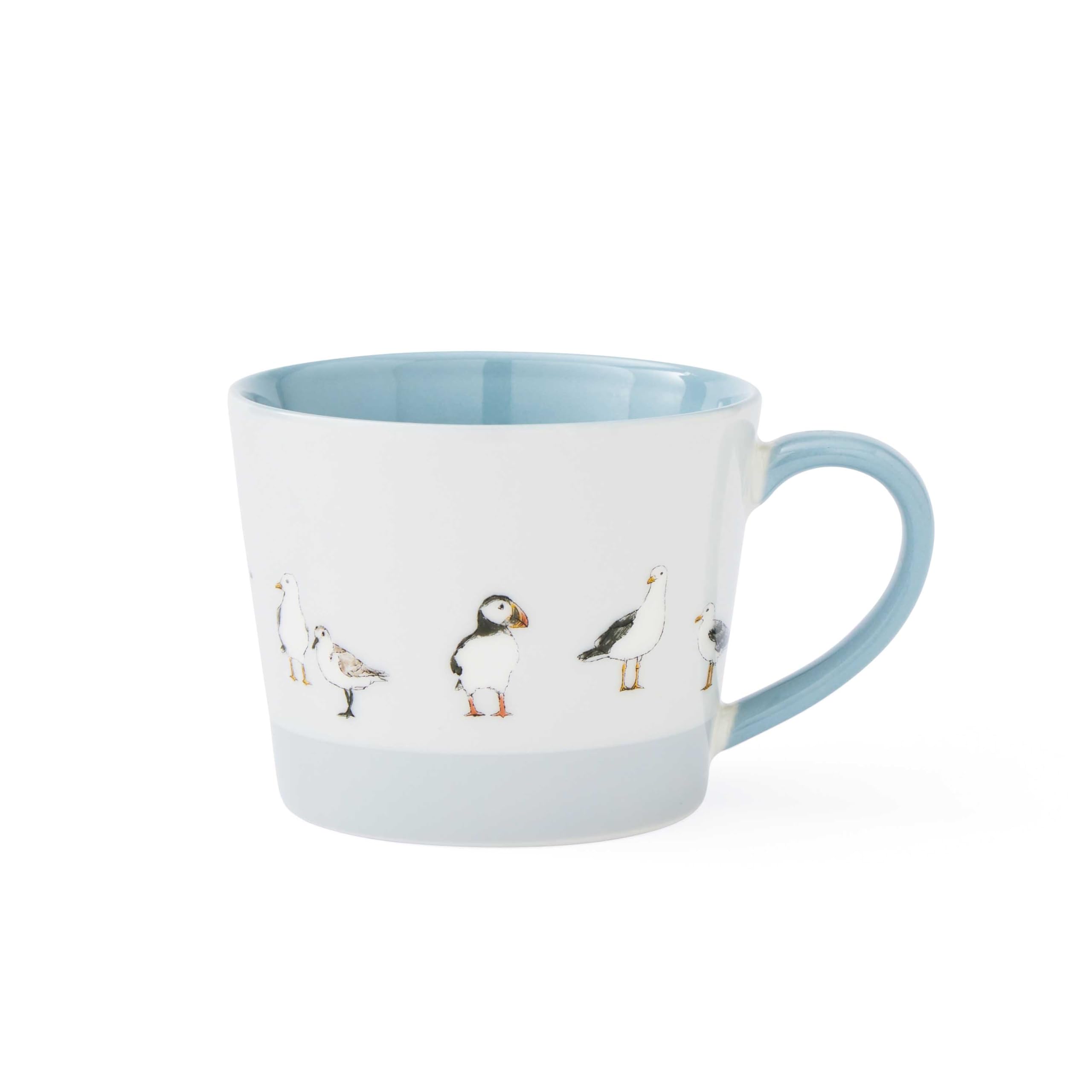 Cooksmart Coastal Birds Conical Coffee Mug For Tea And Hot Drinks
