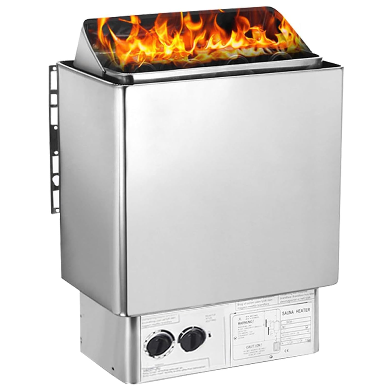 Riscaldatore Elettrico per Sauna, Stufa in Acciaio Inox con Timer e Temperatura Regolabile, per Sauna umida e secca (casa, Hotel, Spa, Doccia) (Size_Name 6kw)