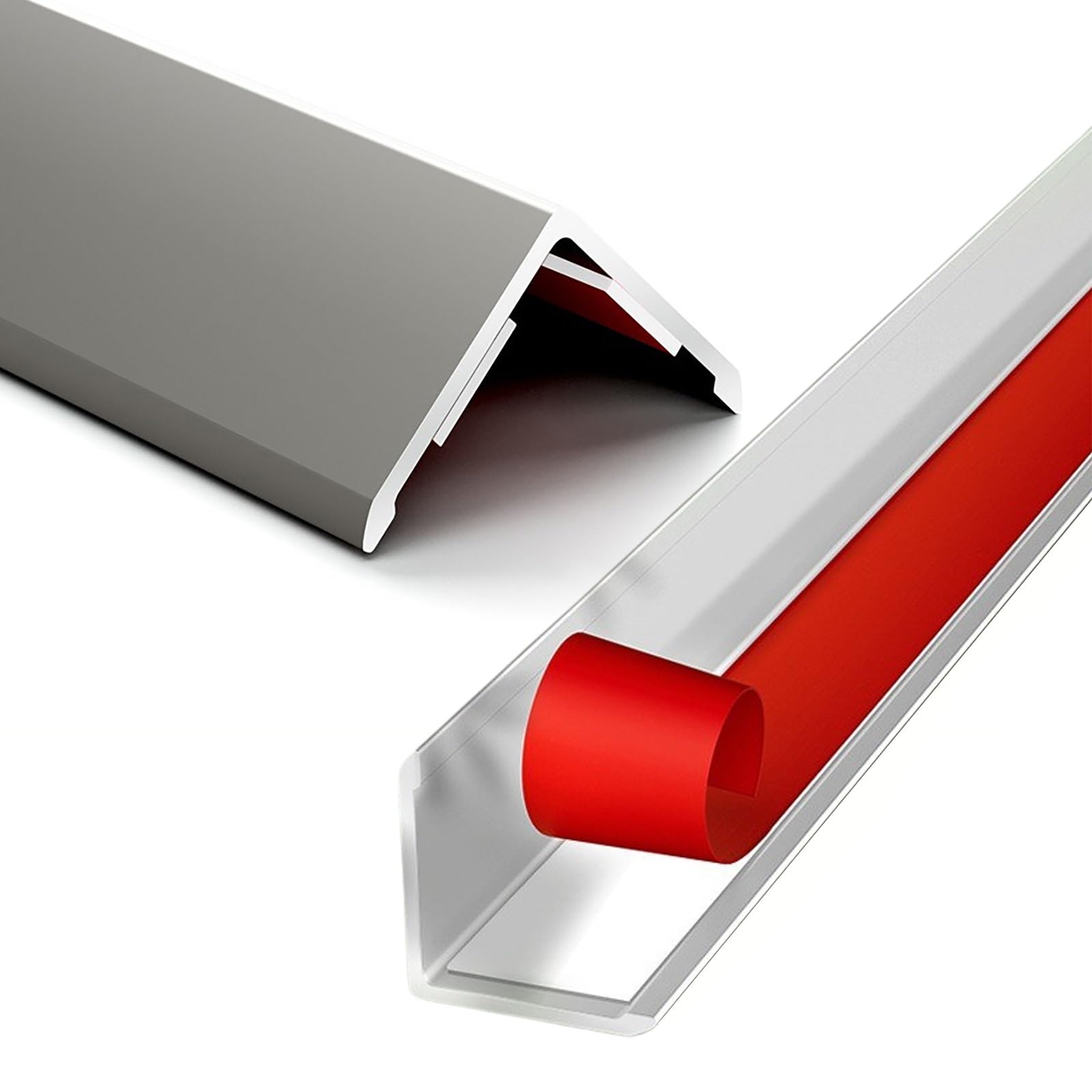 Strisce Trasparenti di Protezione per spigoli, Protezioni angolari da Parete in Metallo autoadesive, Multicolori, Varie Dimensioni(Gray B,L:39.4 W:1in)