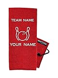 Personalized Bowling Towel - Bowling Ball Towel - Bowling Accessories for Men - Bowling Accessories for Women - Bowling Gift - Custom Bowling Towels
