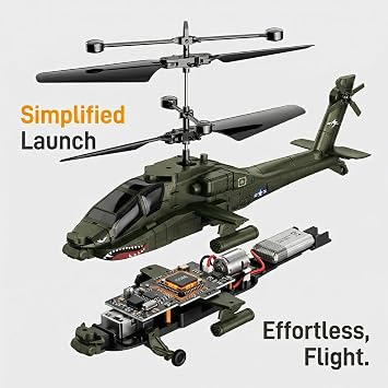 Remote Control Helicopter, RC Helicopters Toy Mini RC Helicopter Remote Control Flying Toy Controlled Aircraft Indoor Airplane Toys Mini Helicopters Models Gifts for Birthday(Military Green)