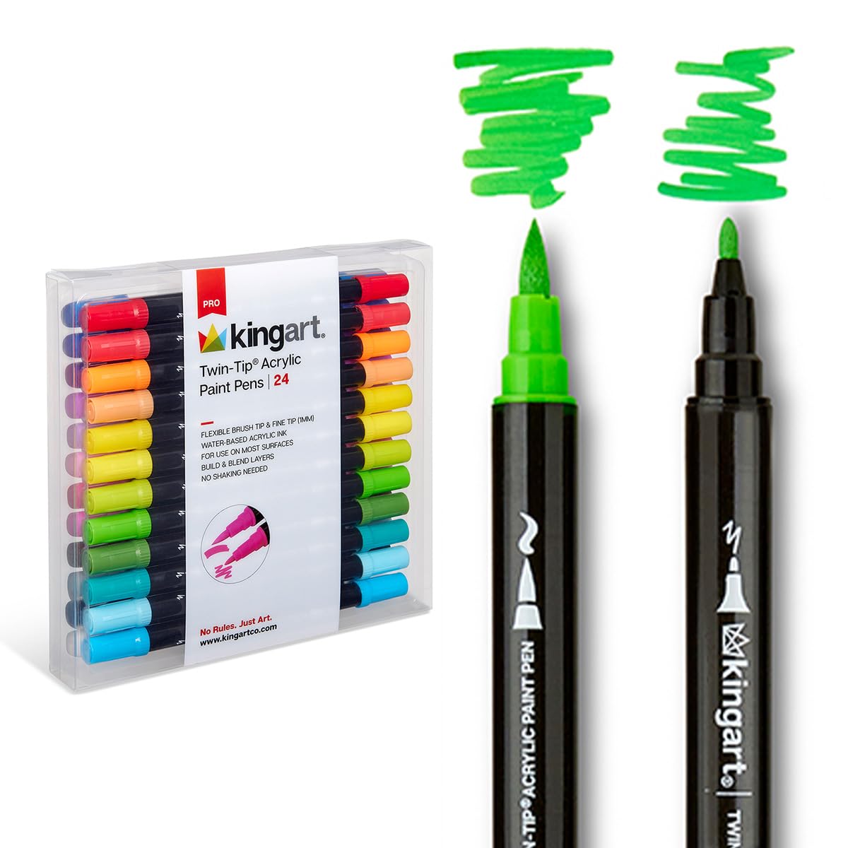 Amazon.com: KINGART Acrylic Paint Markers, 24 Quick-Dry Dual-Tip