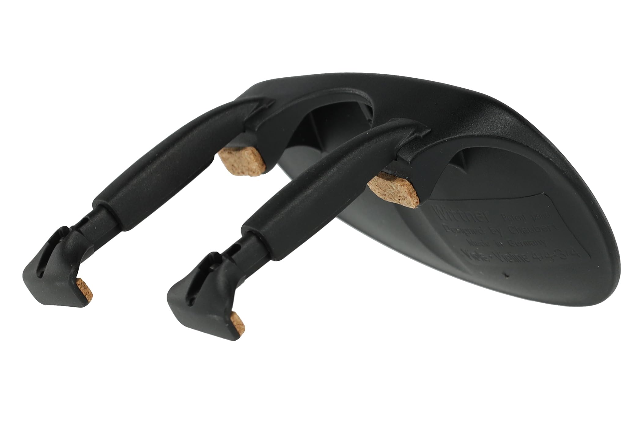 Wittner Repose-Menton, Repose-Menton central (centré) Alto, plastique High-Tech, anatomiquement formé, testé pour les allergies, avec tournevis, noir, Made in Germany, 254131