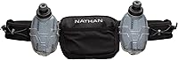 Vista 1 de Nathan Cinturón de Hidratación para Correr con Botellas, Bolsillos de Almacenamiento, Trail Mix Plus, Cinturón de Botella de Agua para Correr, Negro
