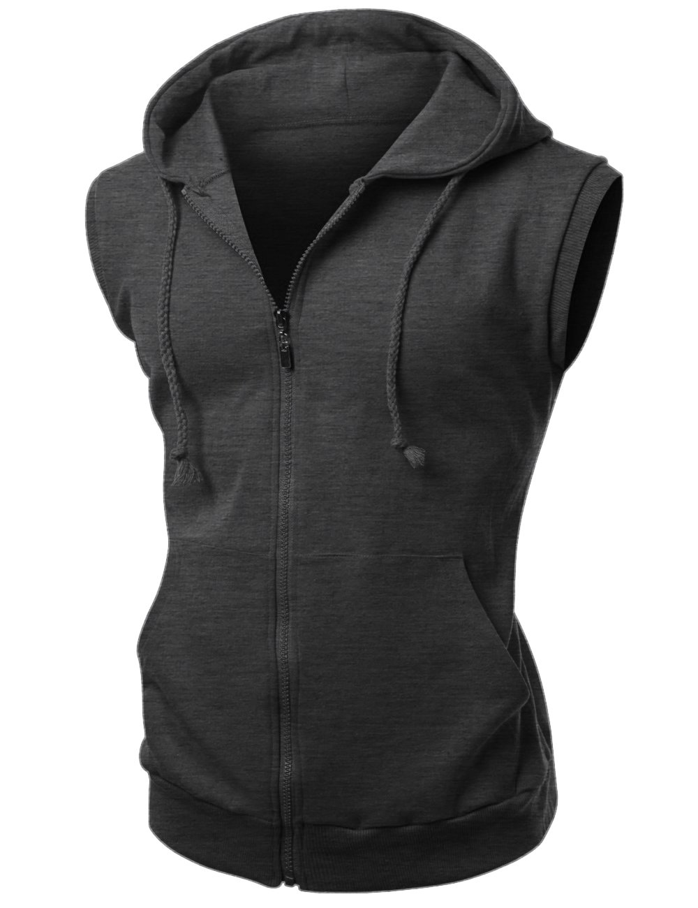 Men's Mens Cotton Zip Up Hoodie Vest