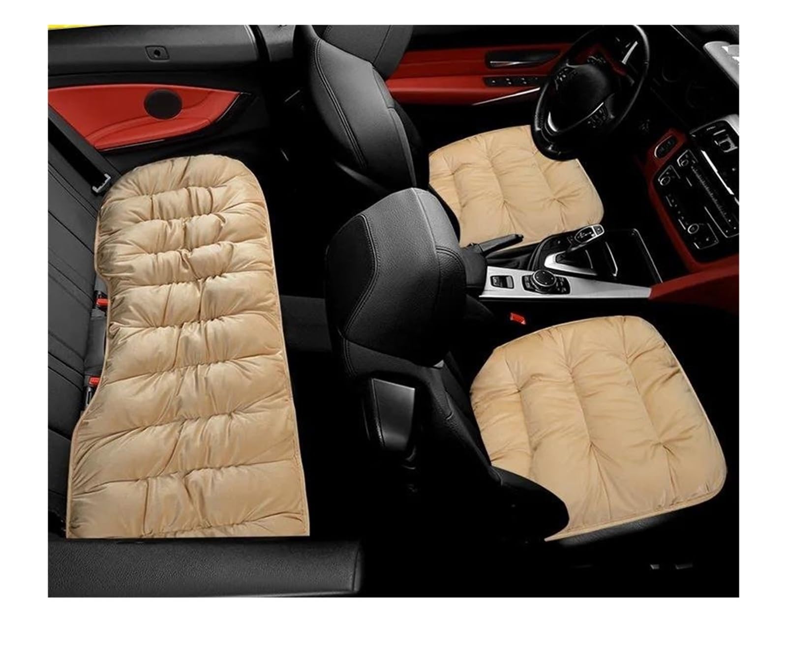 Protector Asiento Funda Asiento Coche Estilo Universal para Chevy para Cruze para Blazer para Captiva Cojín Invierno Almohadilla Protector(Negro)