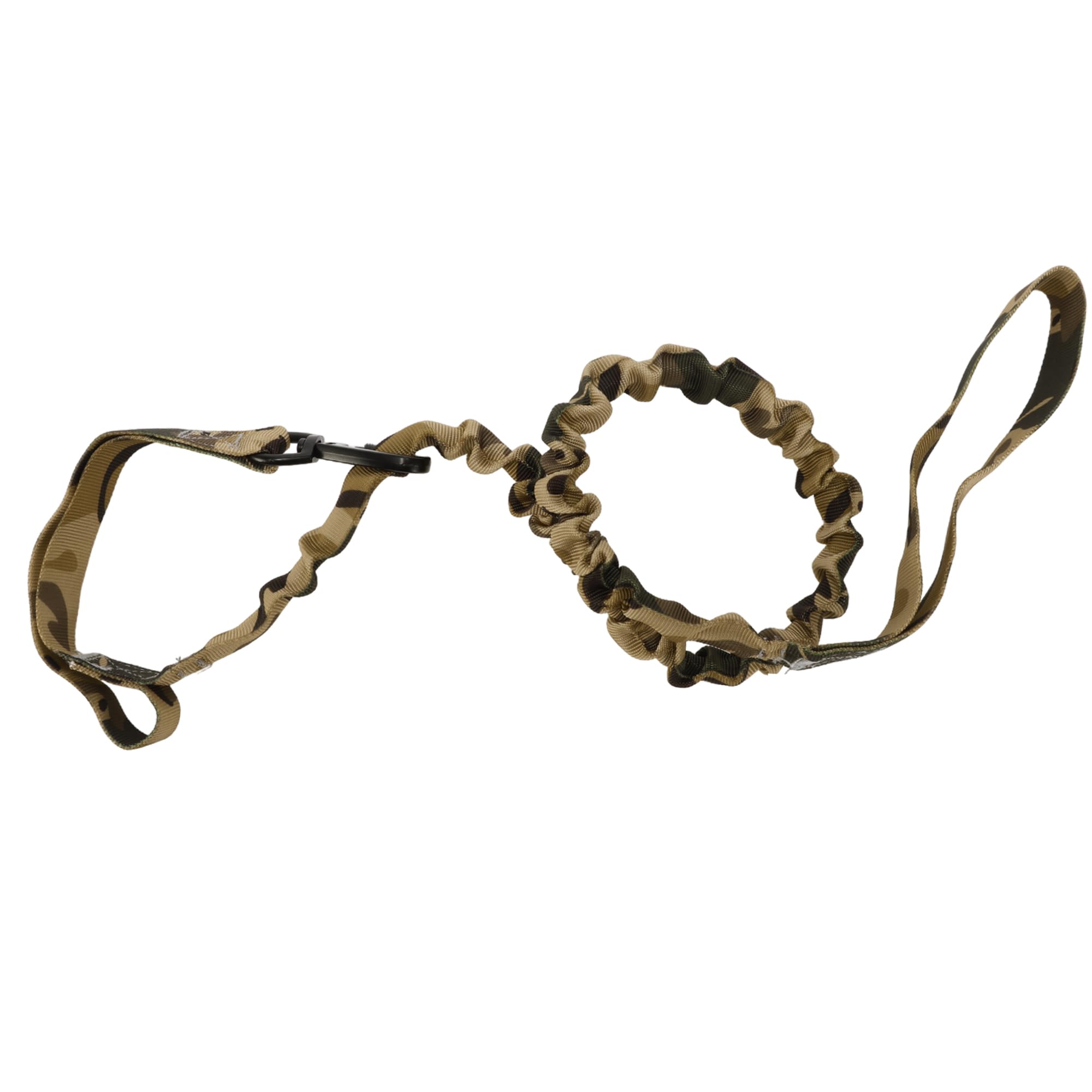 CAPASTEC Guinzaglio a Doppia Maniglia per Cani, Corda Elastico Nylon, Color Caffè Camouflage, Lunghezza 110-160cm