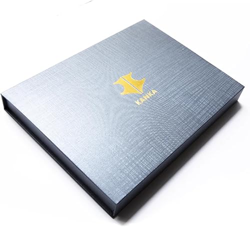 Miniatura 8 de KANKA Juego de 4 cuchillos de carne de alta calidad - Cuchillos alemanes de acero inoxidable de 5 pulgadas con mango ergonómico y duradero de fibra