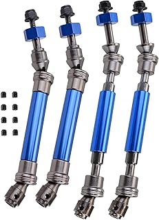 Rear Front Drive Shaft for 1/10 Slash Platinum/Slash Ultimate/Slash VXL 4x4 4WD,Stampede 4X4 VXL/Hoss 4X4 VXL/Traxxas Rustler 4X4 VXL RC Car,ARRCat Metal Hops Up Upgrades Part CVD Drishaft,NavyBlue