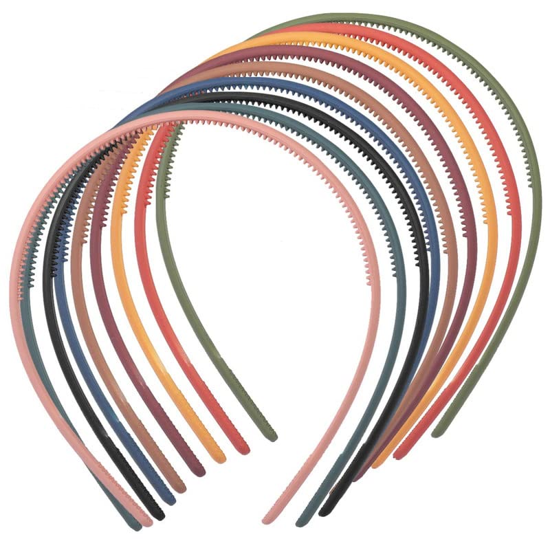 shidara Teeth Comb Headband Plastic Plain Hair Band Solid Color Non-slip Hard Hair Hoop For Women Hair Accessories | Multi | 6 Pieces-picture-18