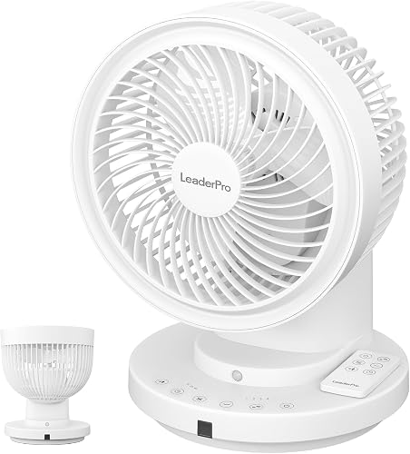 Ventilateur de table LeaderPro moteur DC silencieux avec télécommande