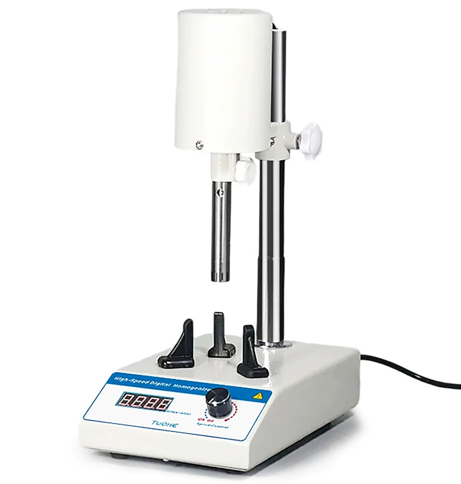 FXNFXLA High Speed Lab Homogenizer, Digital Disperser Emulsifier, Portable Sonicator Processor Cell Disruptor Mixer, 8000–22000rpm, with Digital display