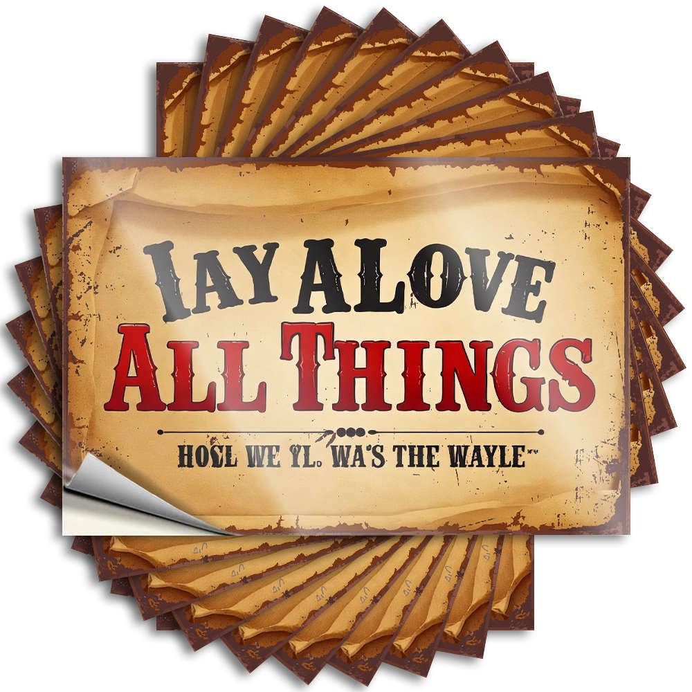 Fzfn Colour Decals - Fluffy Wall I Ay A Love All Things For Diatomaceous Man Cave Stuff(12X18cm)