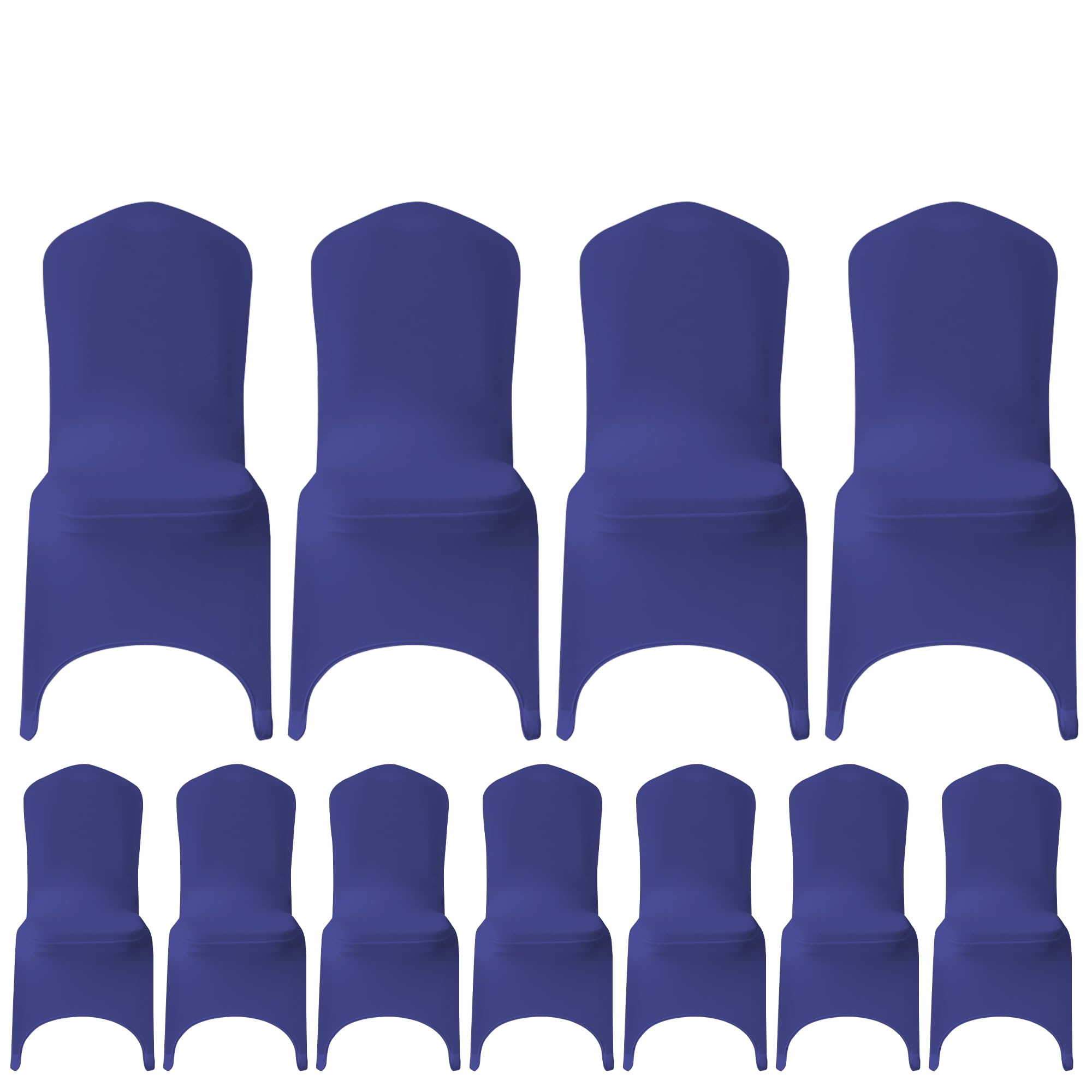 WedDecor Wedding Chair Covers Dining Chair Slipcover, Purple, 10pcs