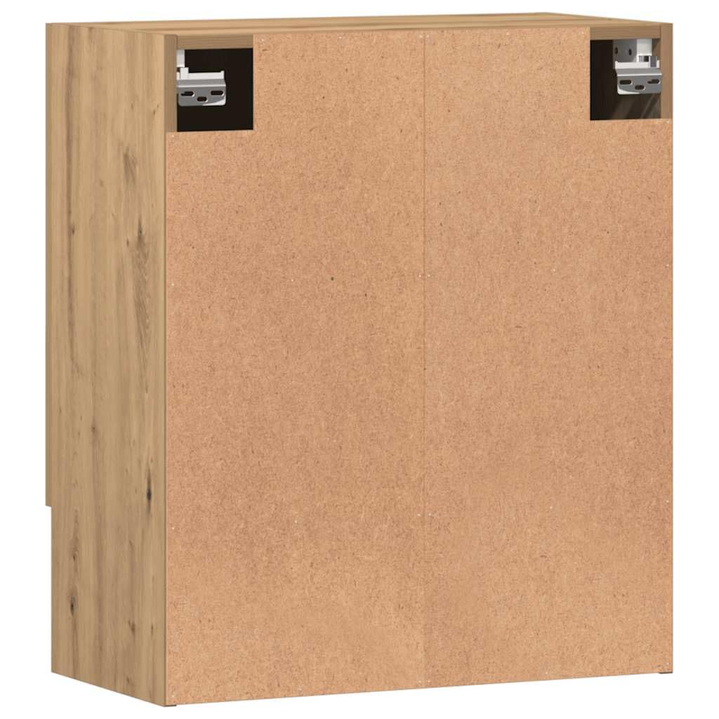 vidaXL Wandschrank Artisan-Eiche 60x31x70 cm Holzwerkstoff, Schrank, Hängeschrank, wandmontierter Vitrinenschrank, Aufbewahrungsschrank