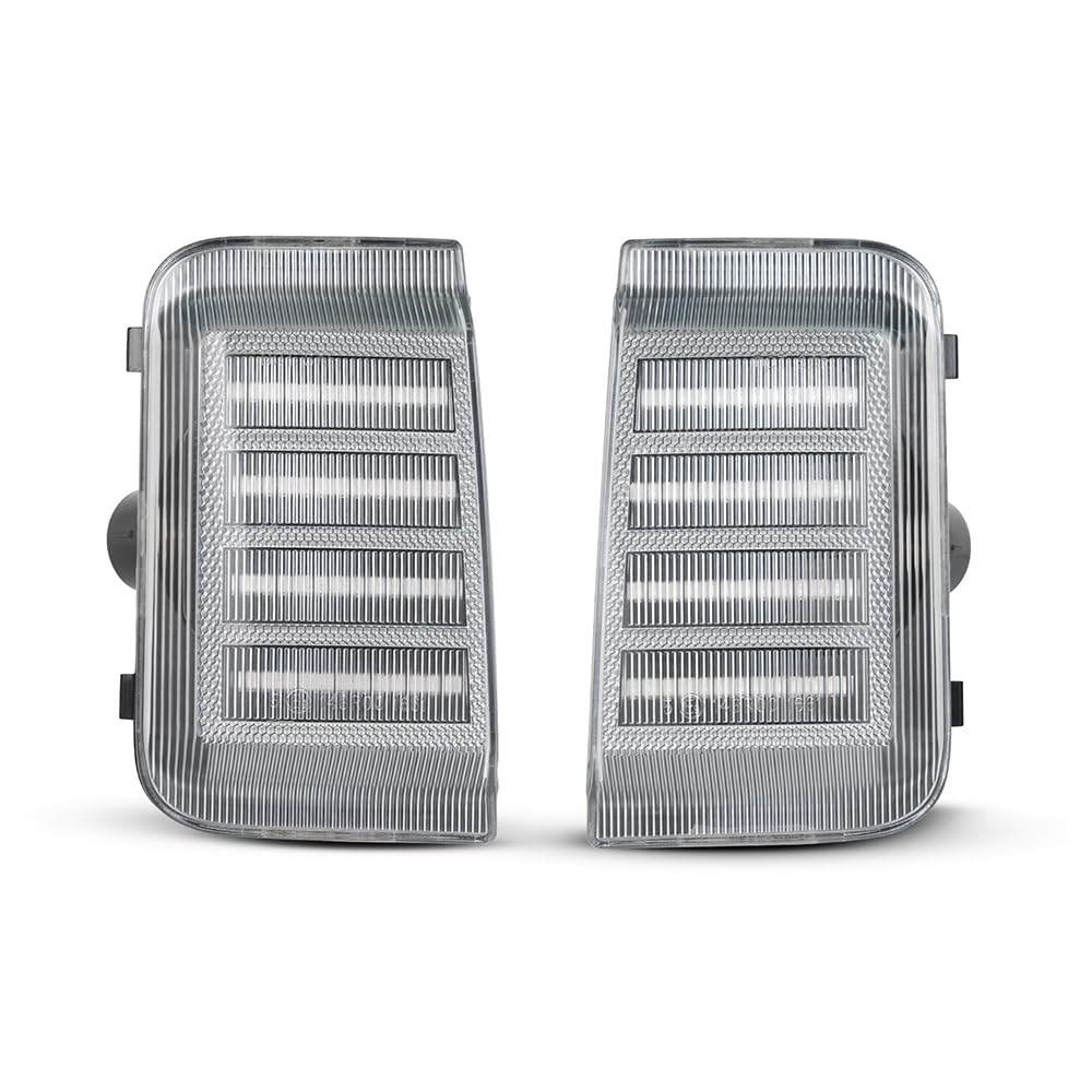 2 szt. Dynamiczny kierunkowskaz w lusterku bocznym światła do jazdy dziennej dla Fiat Ducato RAM PROMASTER PEUGEOT BOXER 2006-2019(Smoked lens)
