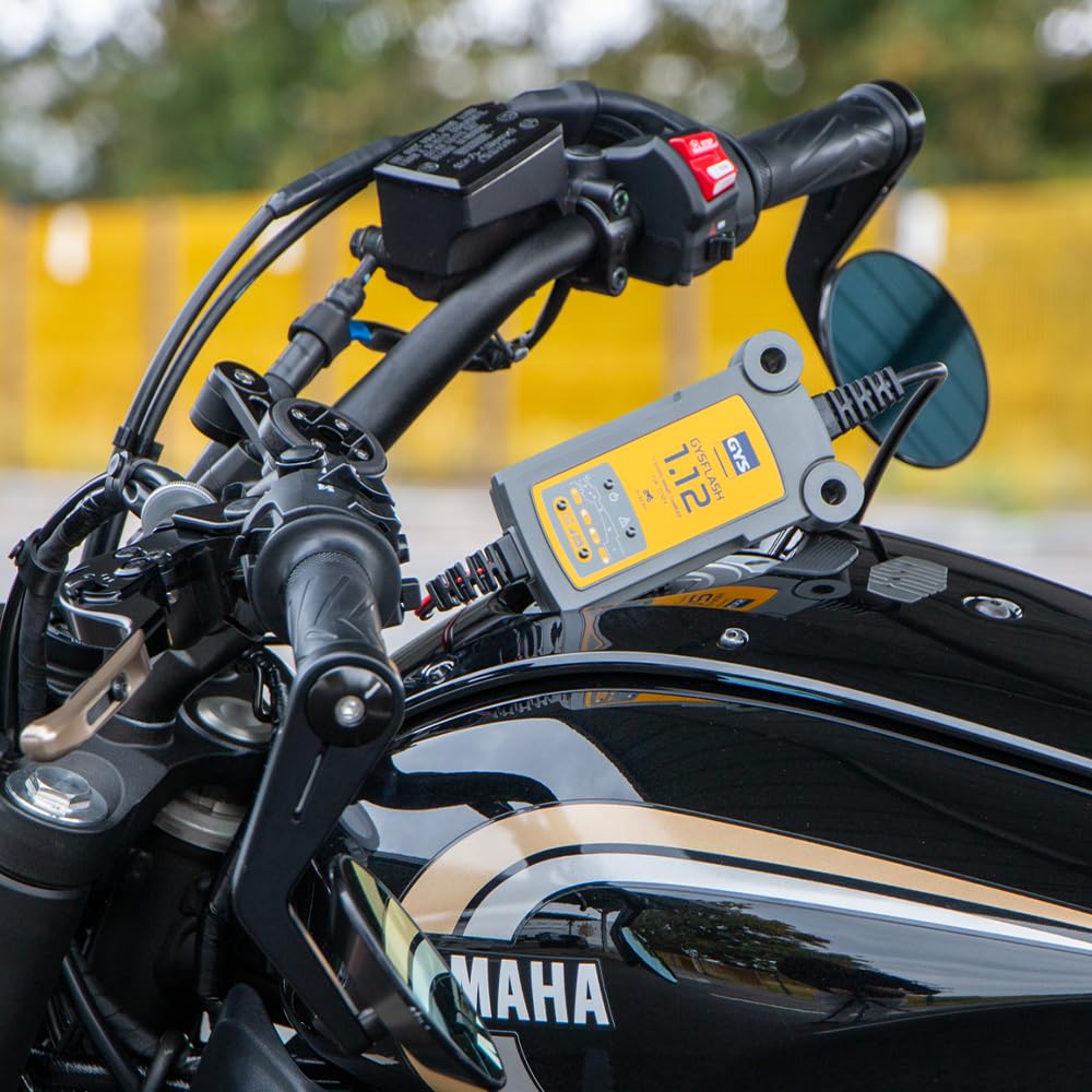 GYS GYSFLASH 1.12 ładowarka do akumulatorów 12 V do motocykli, skuterów wodnych, pojazdów sportowych i kosiarek