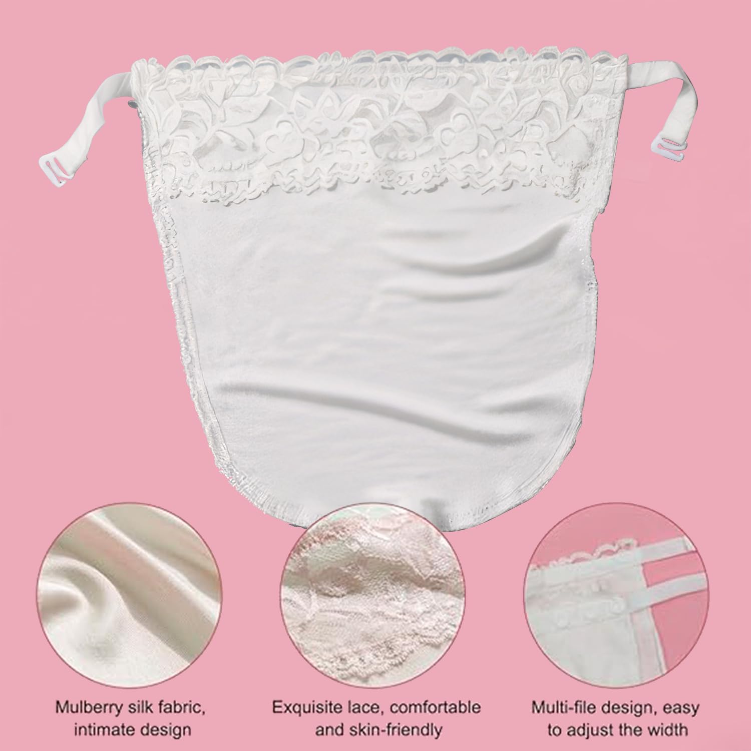 6 Unidades Sujetador Encaje Clip para Mujer - Cubre Escotes Invisibles con Tirantes Ajustables, Top Interior Imitación Elegante sin Costuras, Diseño Cómodo y Discreto para Blusas Escotadas