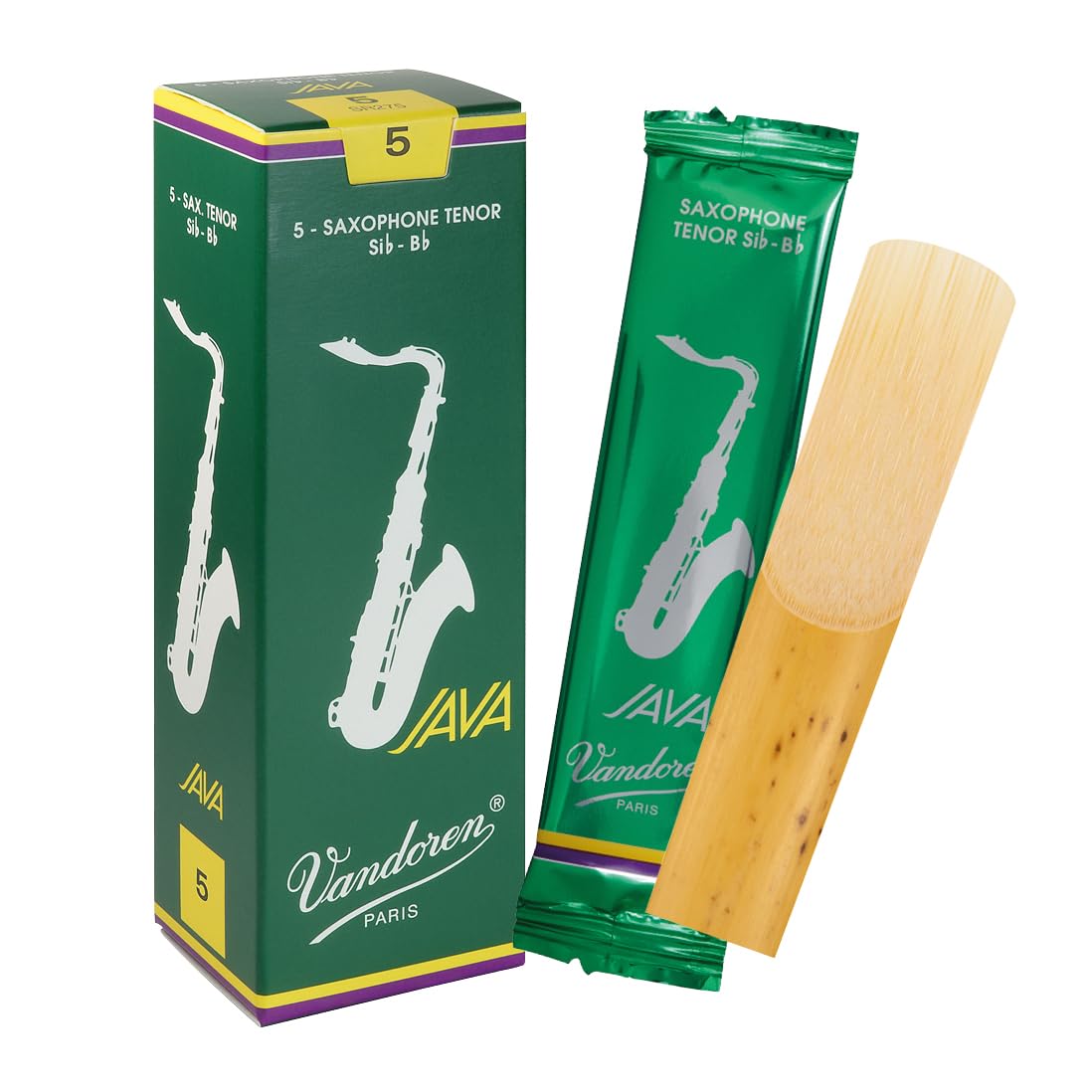 Vandoren "Java" Tenor saxophone reeds, box of 5 - Strength 5