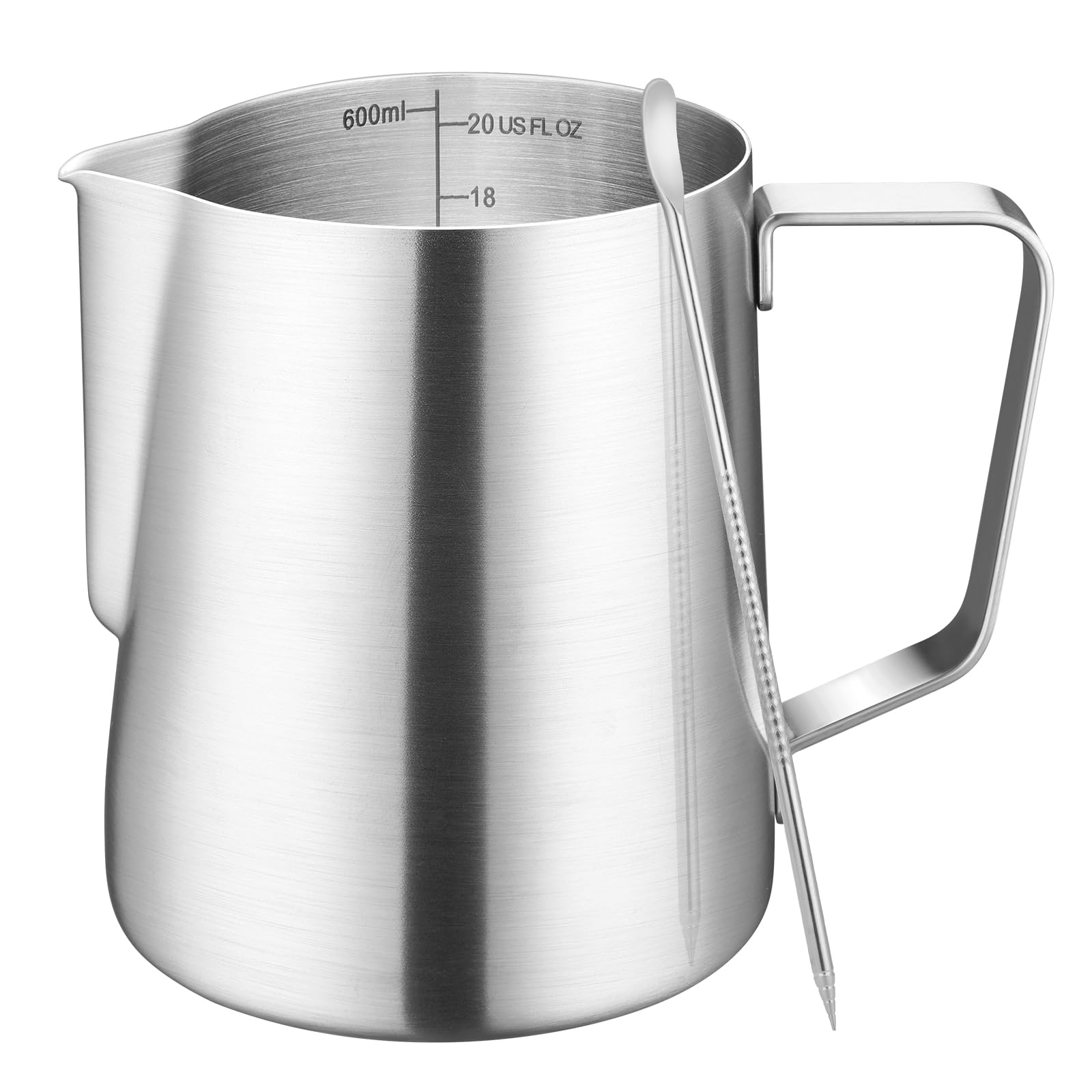 Amrules Milk Frothing Pitcher 20oz Frother Cup Barista Tools, Frosted