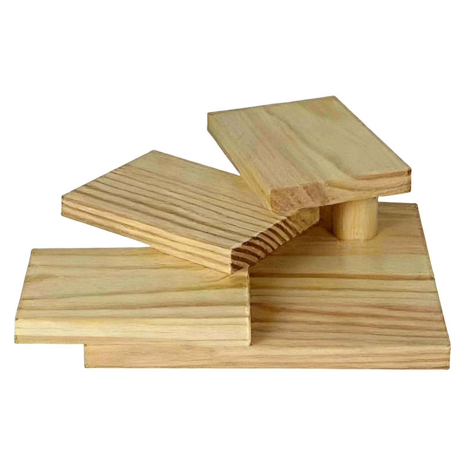 Plateau de service sushi en bois à étages pour présentation japonaise