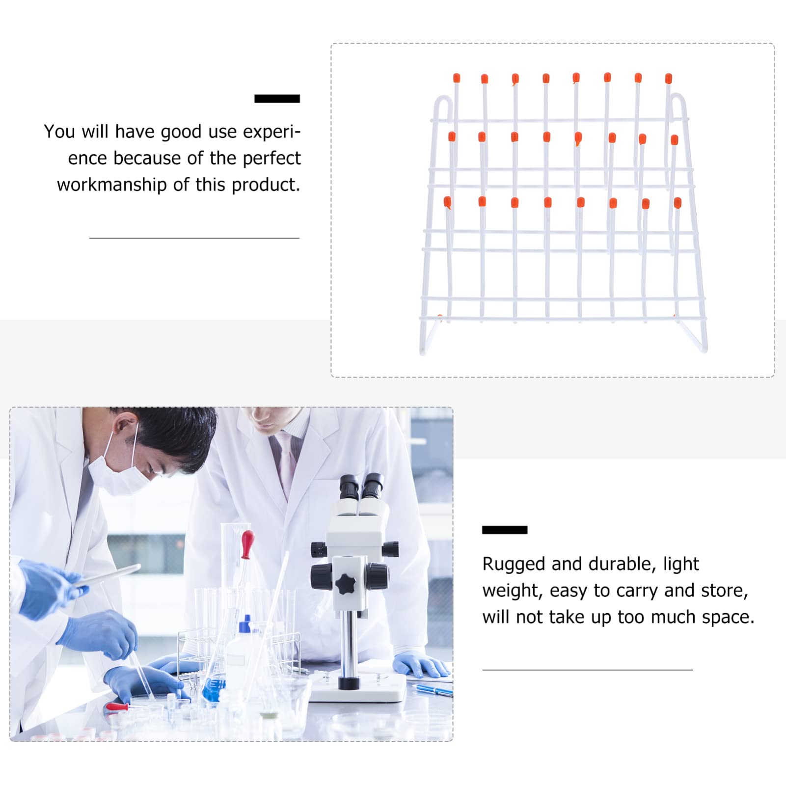 POPETPOP 1 Pc Rejilla De Drenaje De Laboratorio Tendedero De Arte Soporte para Tubos De Ensayo para Secado Flebotomía De Tubos De Sangre Botellas Planchar Plegable Bebé Estante De Tubería