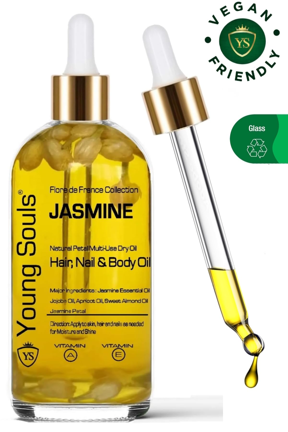 Young Souls Aromatherapy Jasmine Multi Use Oil Yasemin Yüz Saç Tırnak & Vücut Bakım Kuru Yağ 100 ml