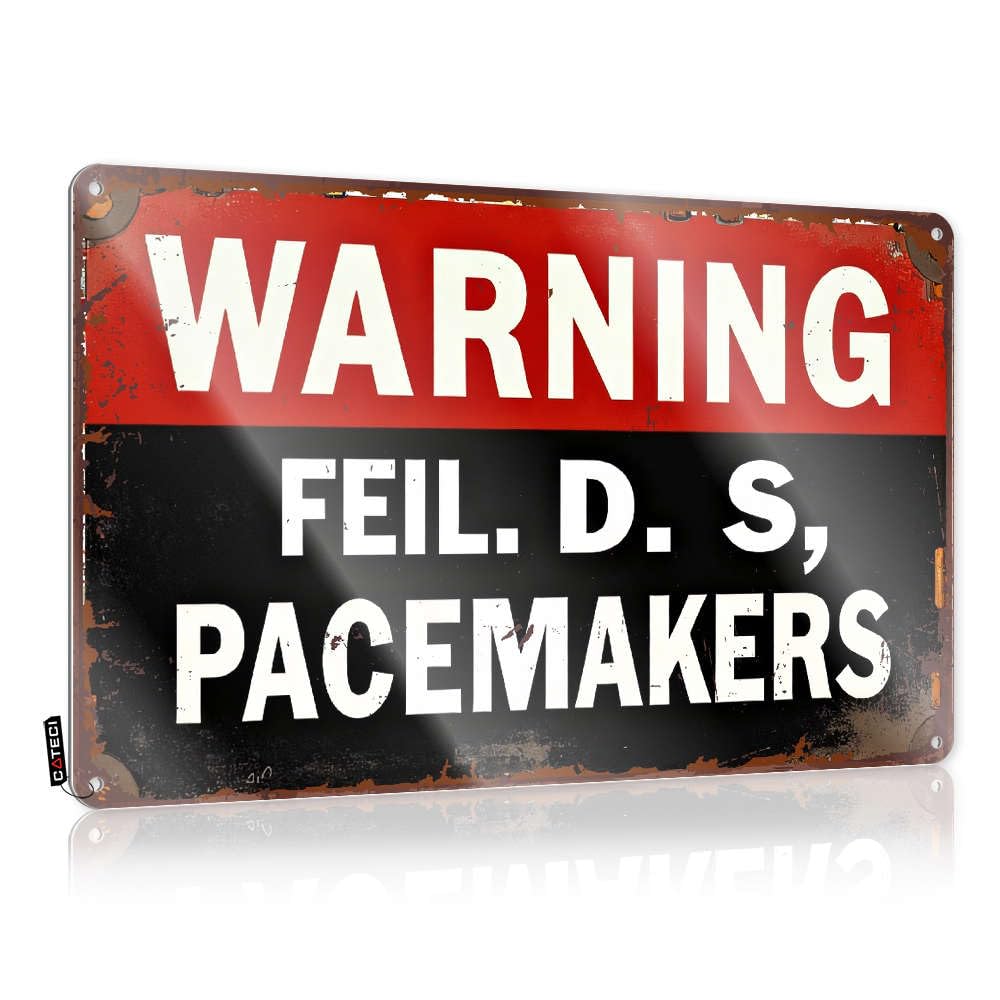 Dorm Room Door Sign Warning Feil. D. S, Pacemakers Tin Sign Door Signs For Bedroom Vintage Decor(20X30CM)