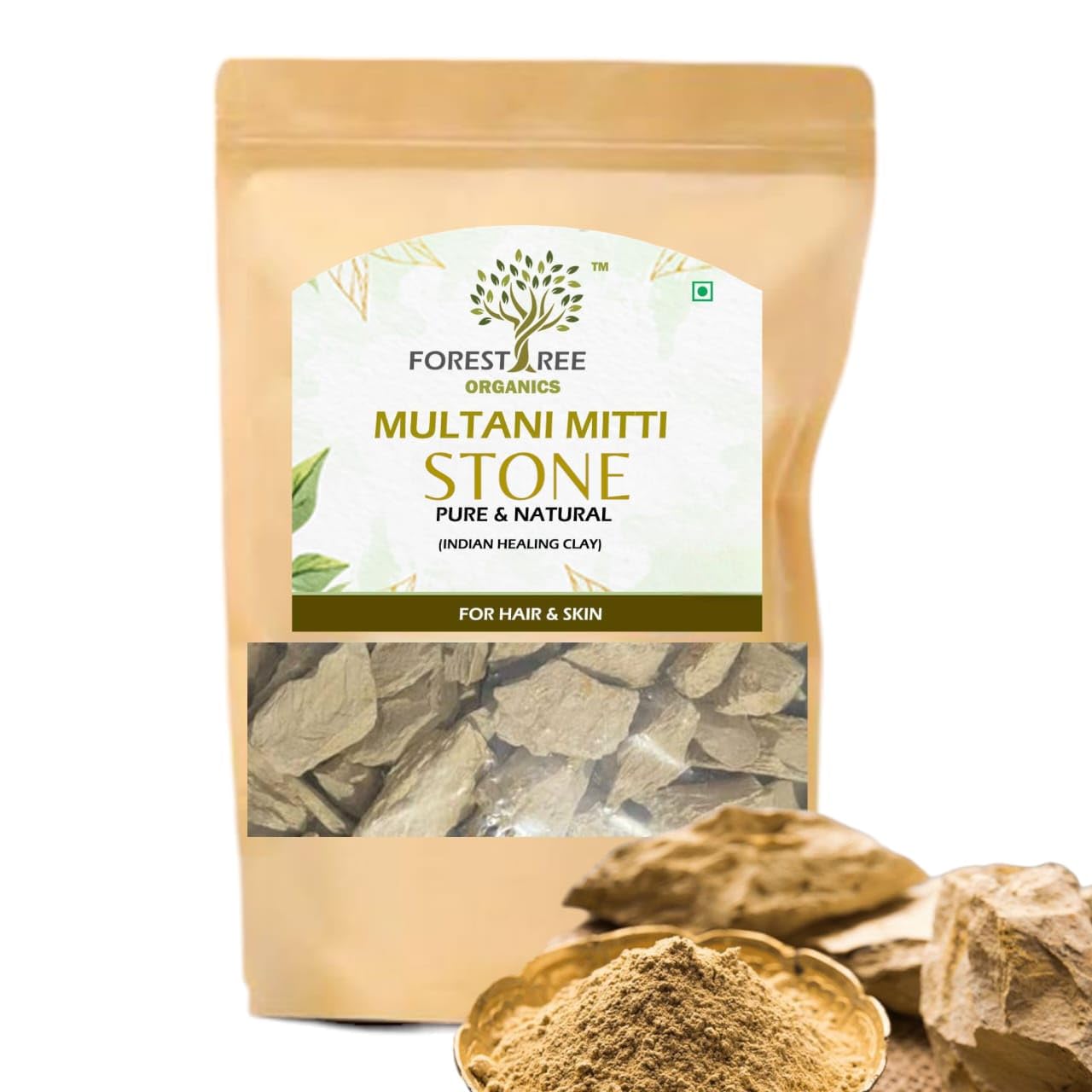 Forest Tree Natural Multani Mitti Stone, Fuller's Earth Clay, 1 kg, For Face and Hair Pack-image-49