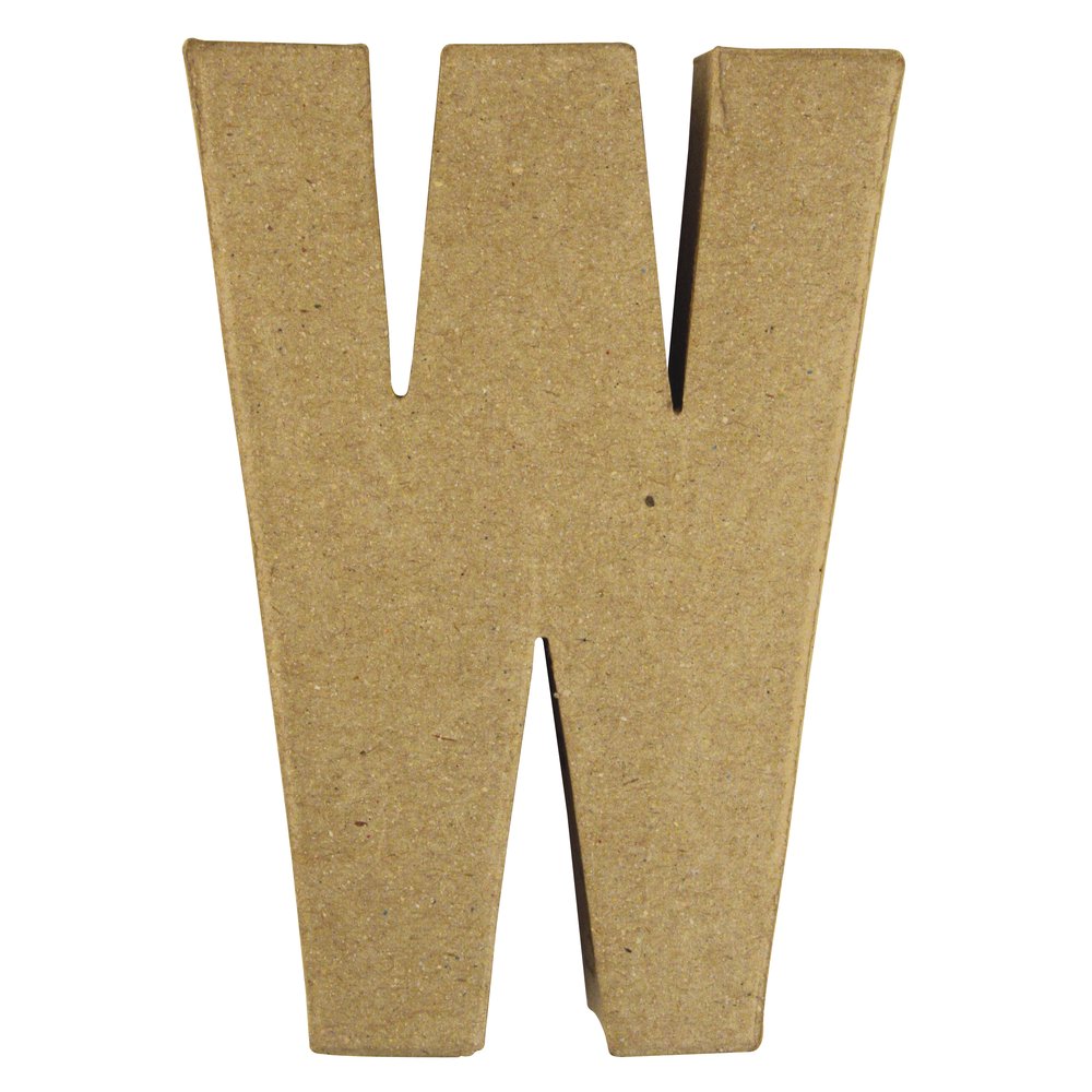 Rayher 71784000 Pappmachã © Letter W FSC Recycled100%, 15x10,5x3 cm